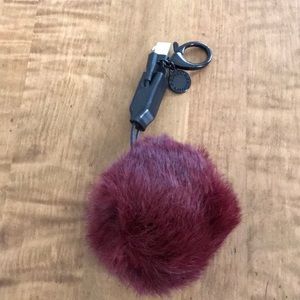 Rebecca Minkoff Power Puff Keychain - Deep Red